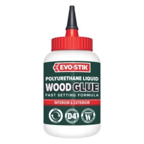 Evo-Stik Resin 'W' 5 Minute Polyurethane Waterproof Wood Adhesive D4 Clear  500ml, Glues & Adhesives